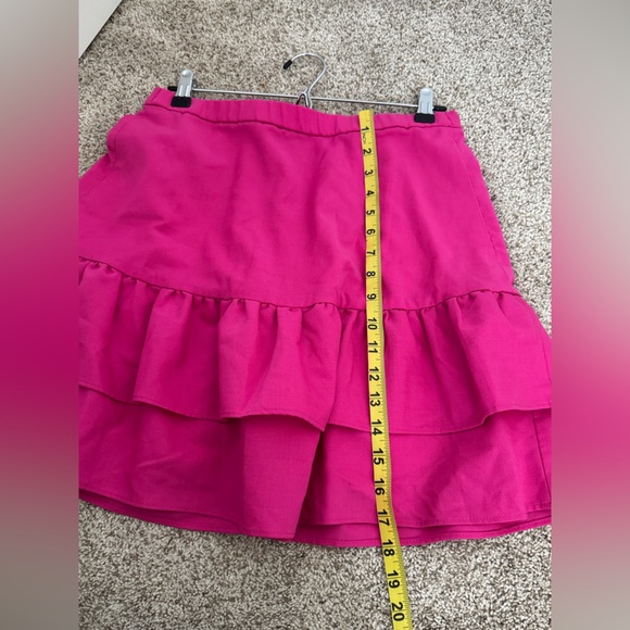 J-Crew Pink Ruffled wool blend Skirt - Picture 5 of 7
